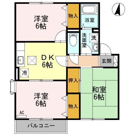 サイプレスタウンC棟  間取り