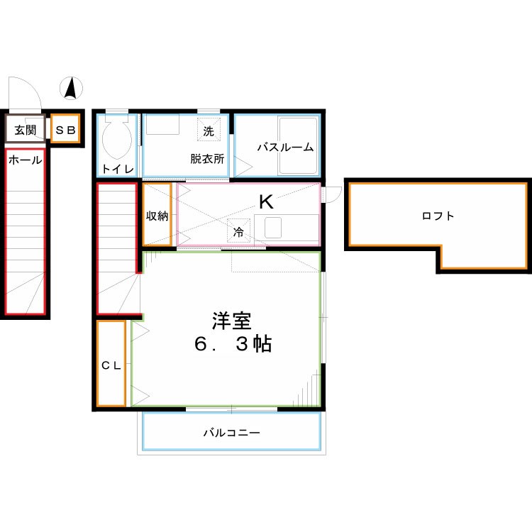 グラフィアス西国分寺Ⅲ 間取り