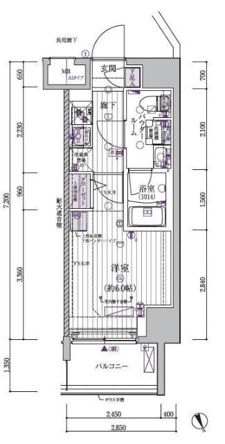 メインステージ立川Ⅵ 間取り