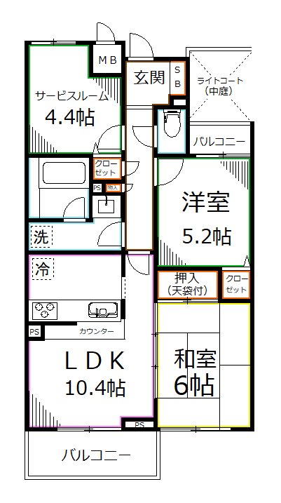 バームステージ国分寺 間取り