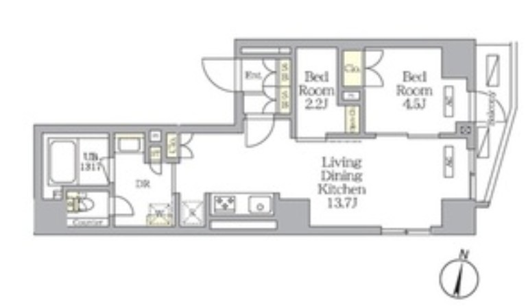 ＮＯＧＡＴＡ　ＲＥＳＩＤＥＮＣＥ   間取り