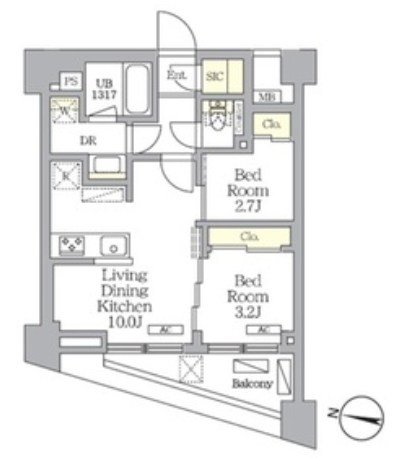 ＮＯＧＡＴＡ　ＲＥＳＩＤＥＮＣＥ   間取り