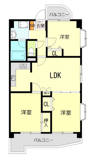スカイビュー井荻 間取り