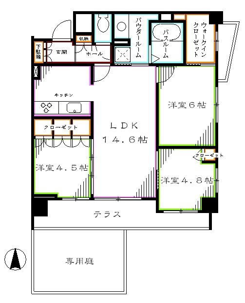 クリオ武蔵小金井フロントアヴェニュー 間取り