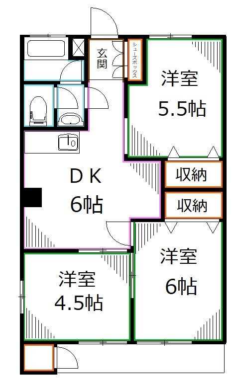 上水ハイツ 間取り
