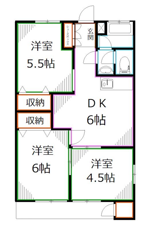 上水ハイツ 間取り