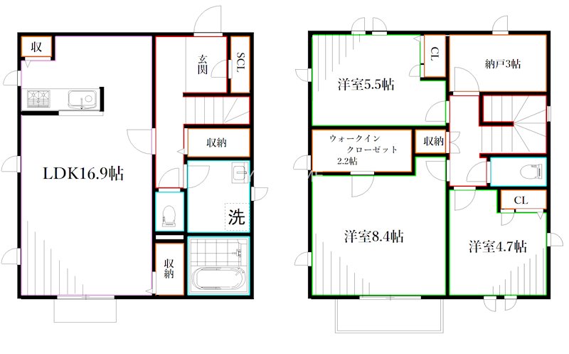 Villa Monte Tesoro 間取り