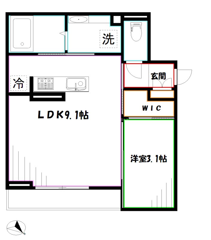 ソレール西久保 間取り