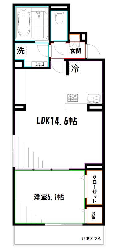 レーヴェ前原町 間取り