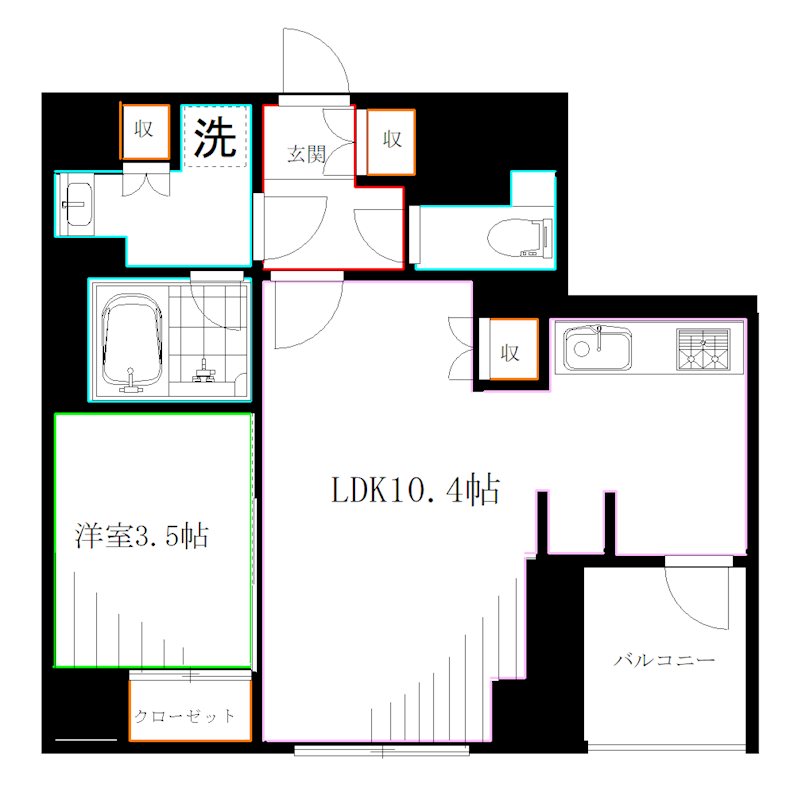 ＰＲＥＭＩＵＭ　ＣＵＢＥ　西荻窪＃ｍｏ   間取り