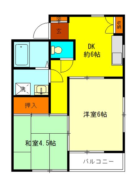 レインボーK 間取り