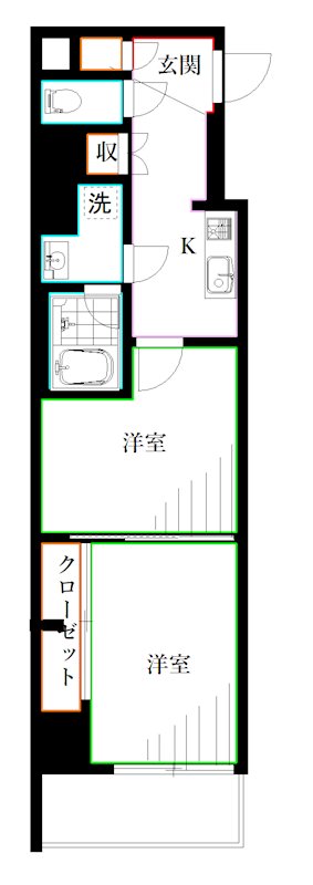 ＰＲＥＭＩＵＭ　ＣＵＢＥ　西荻窪＃ｍｏ   間取り