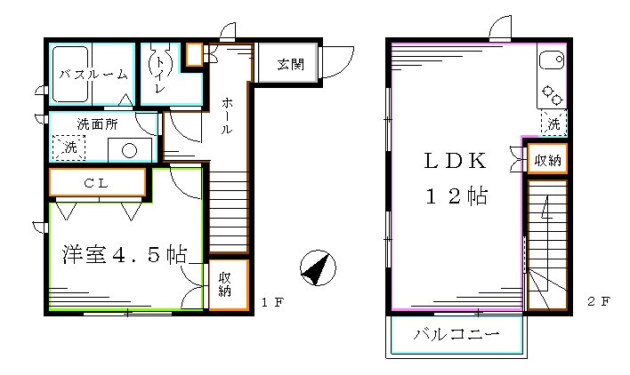 アパートメント　ハナ 間取り