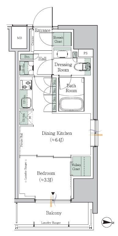 ワンルーフレジデンス中野南台 間取り