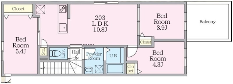 ミハス中野Ⅱ   間取り