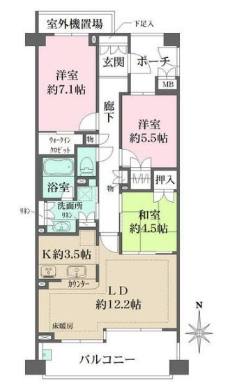パークハウス吉祥寺北町グローヴⅣ 間取り