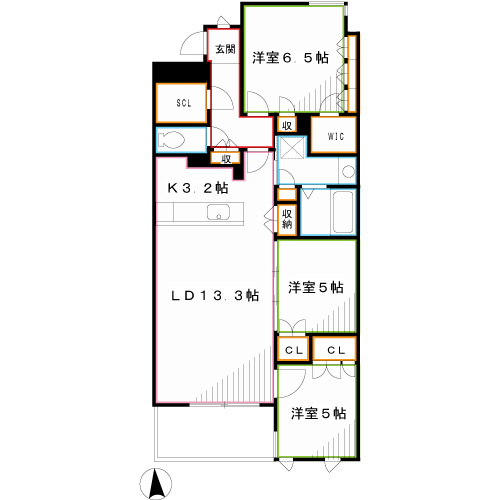 クリオ東小金井パークフロント 間取り
