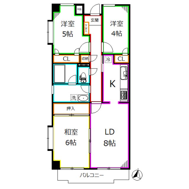 ウエルカーサ花小金井 間取り