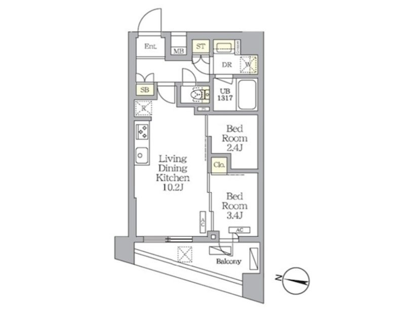 ＮＯＧＡＴＡ　ＲＥＳＩＤＥＮＣＥ 間取り