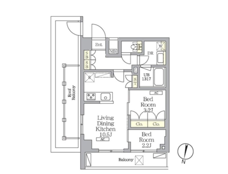 ＮＯＧＡＴＡ　ＲＥＳＩＤＥＮＣＥ 間取り図