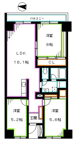 メゾン富士見ヶ丘 間取り