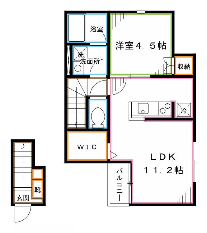 クレール梅里 間取り