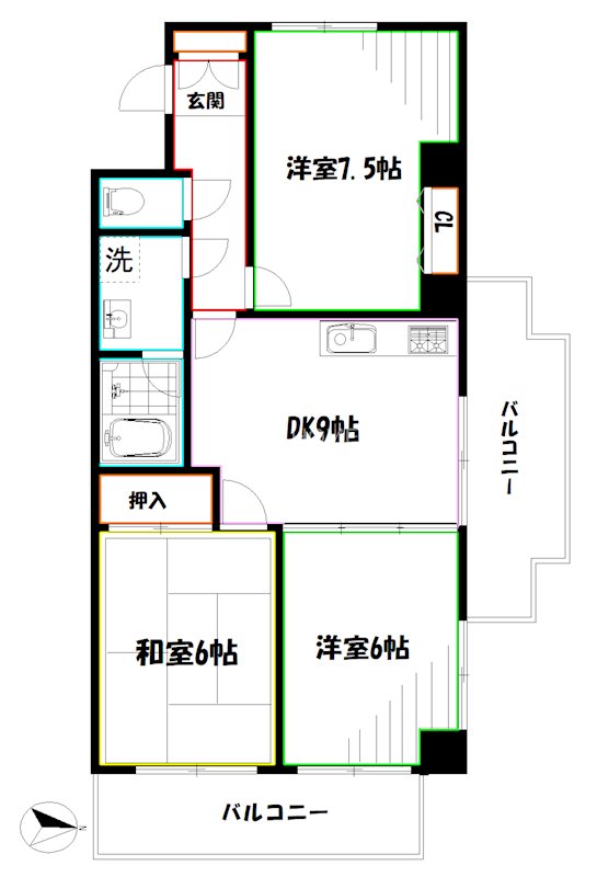 エスポワール小金井 間取り