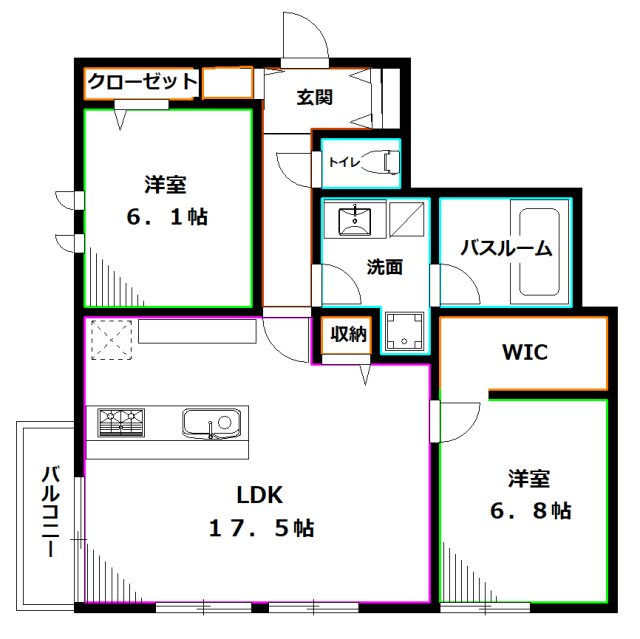La vie Radieuse（ラ　ヴィ　ラディユズ） 間取り図