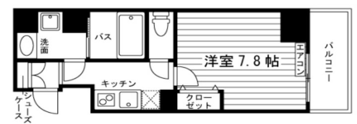 レジディア国立Ⅱ 間取り