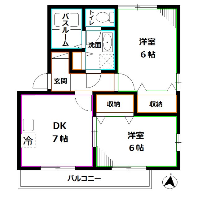 コゥジーコートＹ･Ｏ  間取り