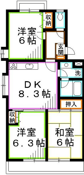 コンフォート三鷹台　　  間取り