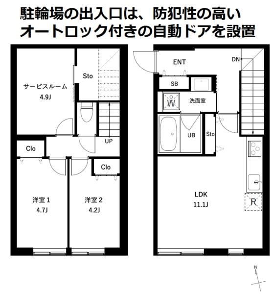 COEUR　BLANC西荻窪 間取り