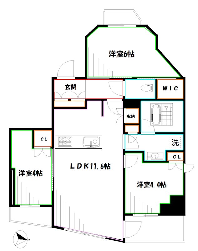 ザ・ヒルズ武蔵小金井レジデンス 間取り