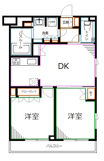 ルーブル都立家政六番館  間取り