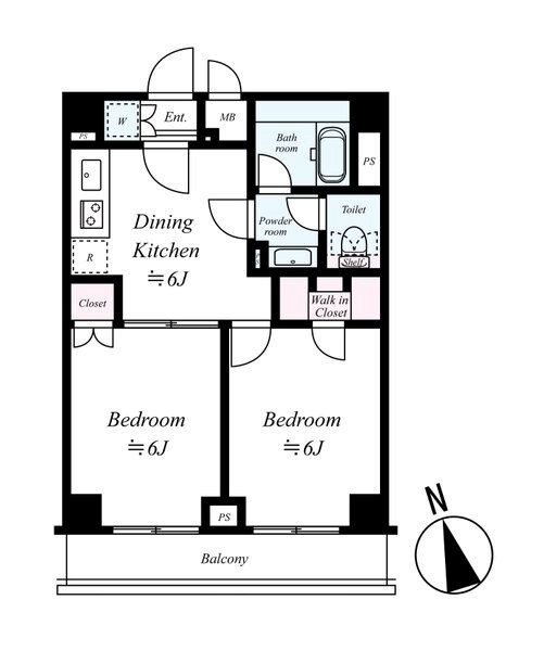 ルーブル都立家政参番館 間取り