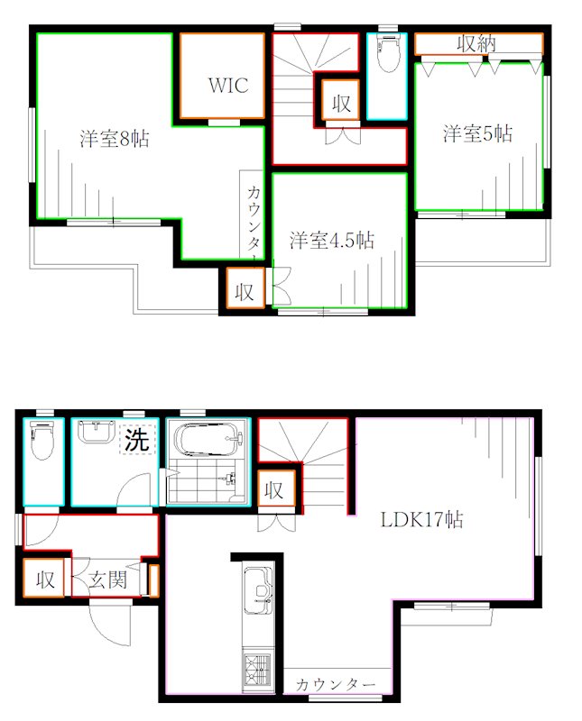 東町3丁目戸建賃貸住宅  間取り図