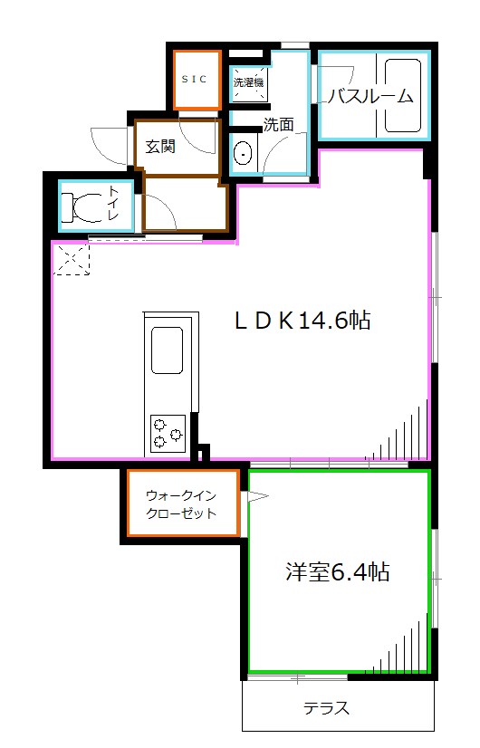 クロスコート目白B 間取り図