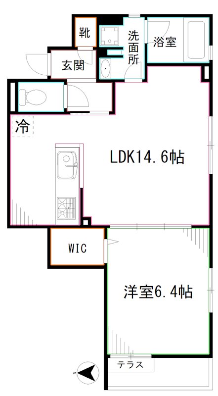 クロスコート目白B 間取り図