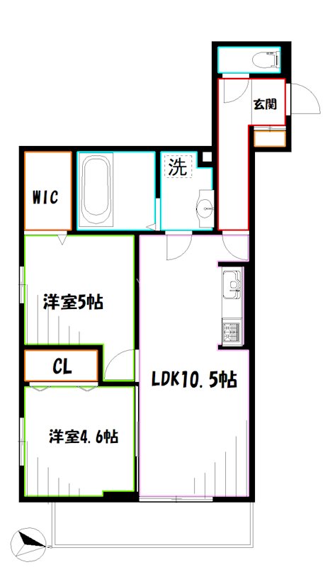 オーヴェスト深大寺 間取り