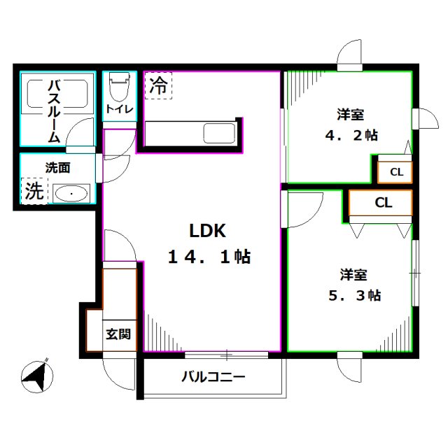 Noa Maile　（ノア　マイレ） 間取り