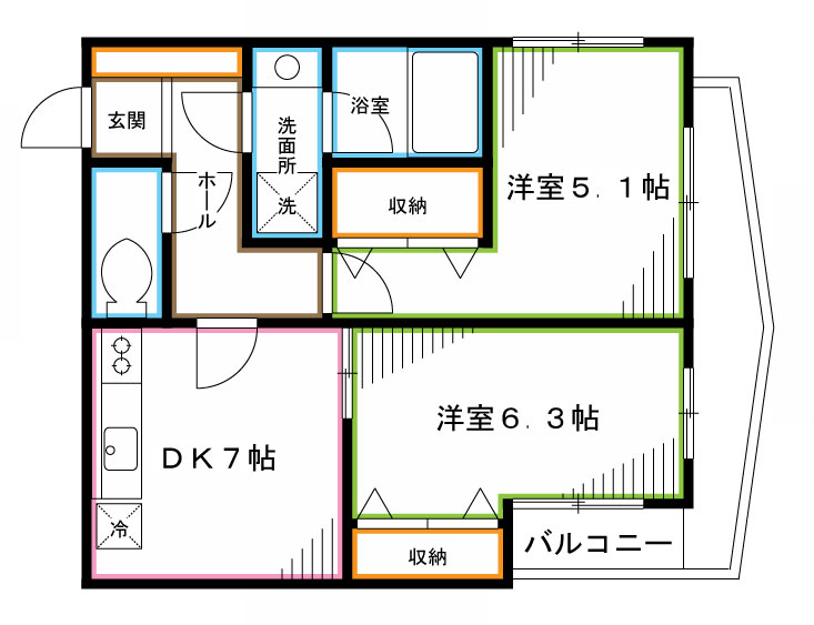 プラムコート沼袋  間取り図