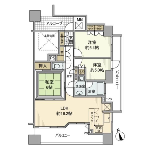 ライオンズステージ立川ラフィナタワー 間取り