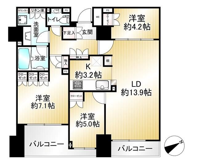 イトーピア武蔵野ブランマーク 間取り