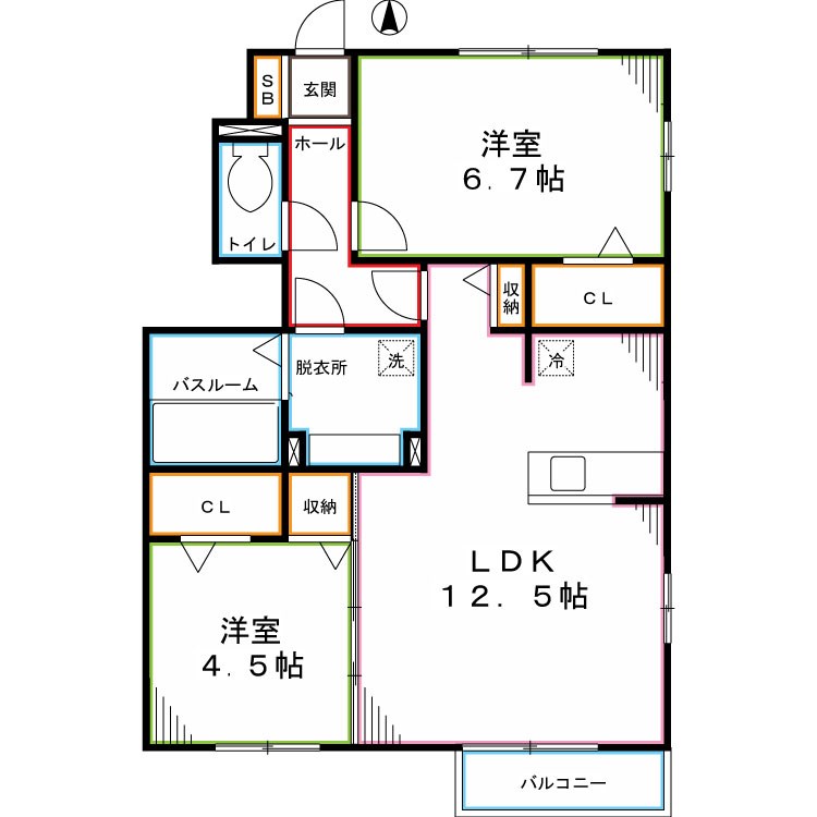 アーブル クロシェット D棟 間取り