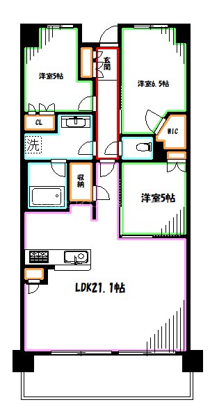 BrilliaCity三鷹  間取り