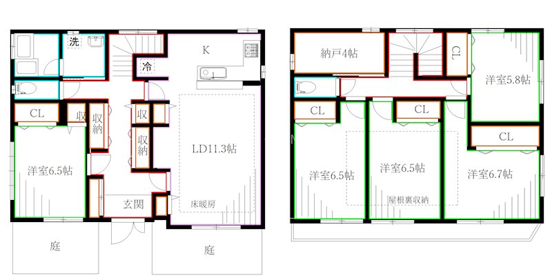 三鷹S邸 間取り