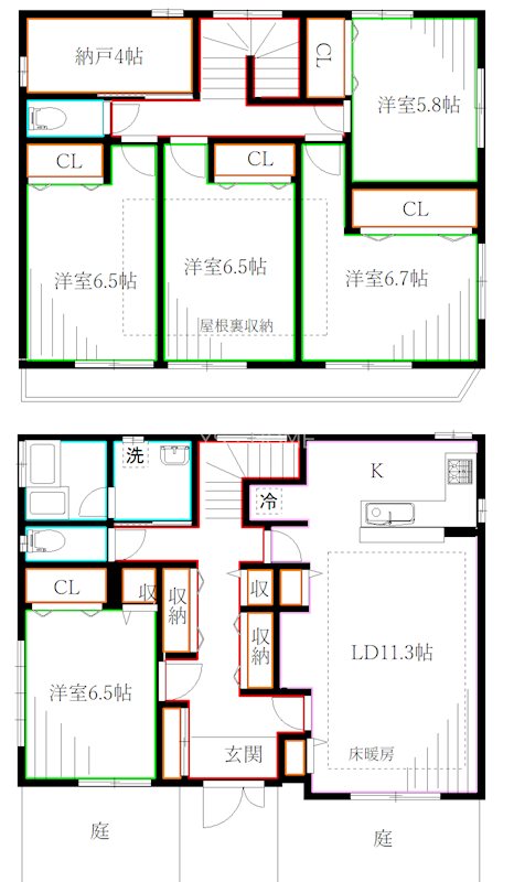 三鷹S邸 間取り