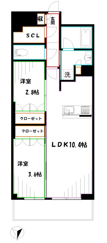 ラクレイス国分寺 間取り