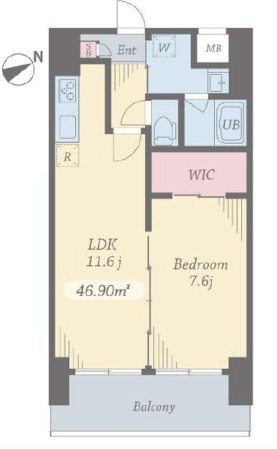プライムコート立川 間取り図