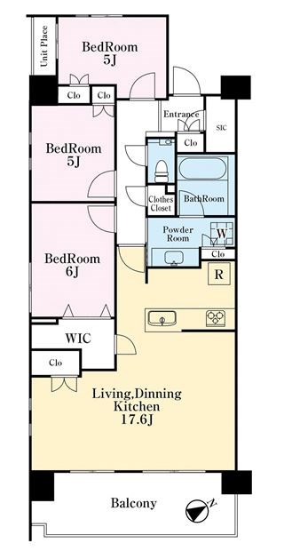 プラウドシティ武蔵野三鷹グリーンコート 間取り